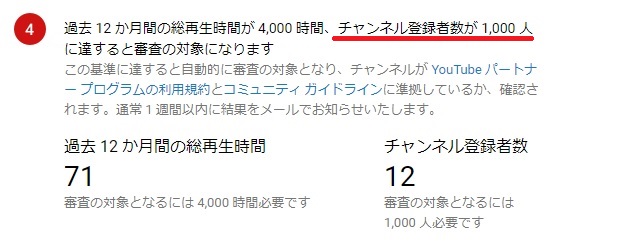 youtubeの審査条件
